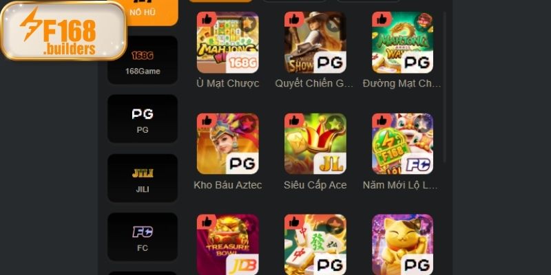 Nổ hũ F168 sở hữu nhiều tựa game đẳng cấp nhất năm 2025